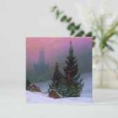 Winterlandschaft Caspar David Friedrich Einladung (Stehend Vorderseite)