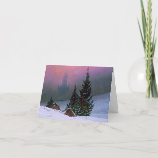 Winterlandschaft Caspar David Friedrich Einladung (Vorderseite)