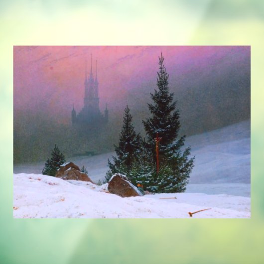 Winterlandschaft Caspar David Friedrich Fensteraufkleber (Blatt 3)