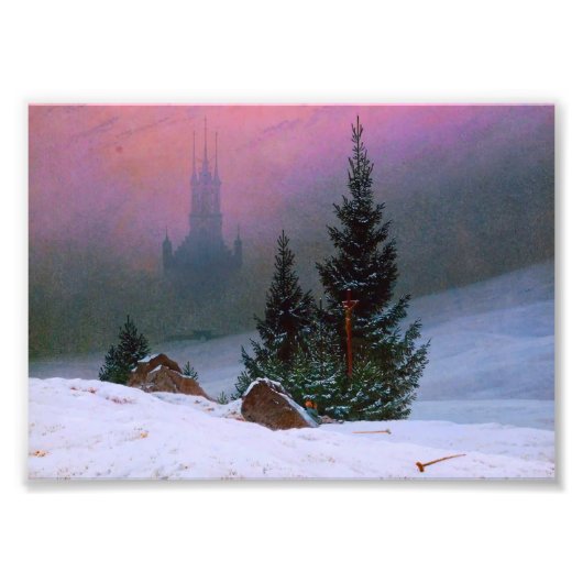 Winterlandschaft Caspar David Friedrich Fotodruck (Vorne)