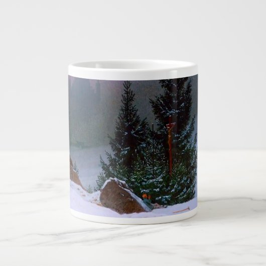 Winterlandschaft Caspar David Friedrich Jumbo-Tasse (Vorderseite)