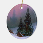 Winterlandschaft Caspar David Friedrich Keramik Ornament (Links)