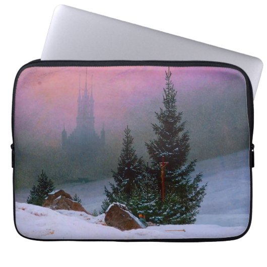 Winterlandschaft Caspar David Friedrich Laptopschutzhülle (Vorderseite)