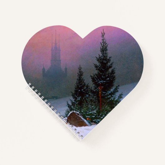 Winterlandschaft Caspar David Friedrich Notizblock (Vorderseite)