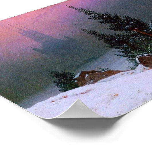 Winterlandschaft Caspar David Friedrich Poster (Ecke)