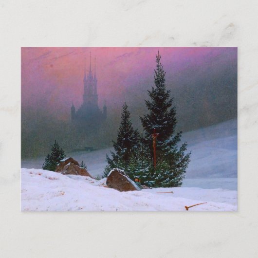 Winterlandschaft Caspar David Friedrich Postkarte (Vorderseite)