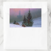 Winterlandschaft Caspar David Friedrich Rechteckiger Aufkleber (Tasche)