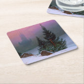 Winterlandschaft Caspar David Friedrich Rechteckiger Pappuntersetzer (angewinkelt)