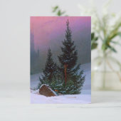 Winterlandschaft Caspar David Friedrich RSVP Karte (Stehend Vorderseite)