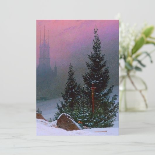 Winterlandschaft Caspar David Friedrich Save The Date (Stehend Vorderseite)