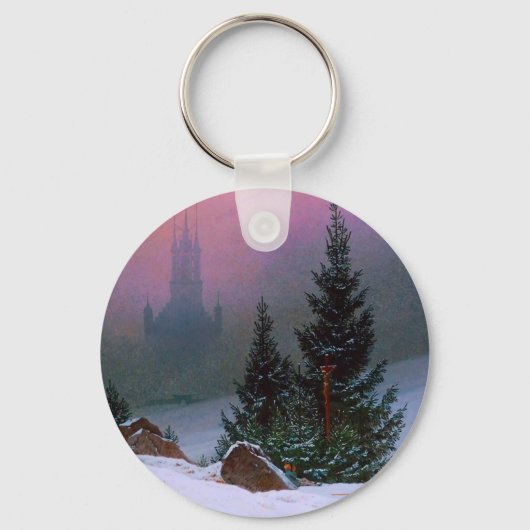 Winterlandschaft Caspar David Friedrich Schlüsselanhänger (Vorderseite)