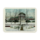 Winterlandschaft, Charlottesville VA, Vintager Sti Magnet (Horizontal)