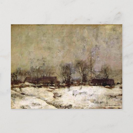 Winterlandschaft, Cincinnati von John Twachtman Postkarte (Vorderseite)