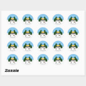 Winterlandschaft - Circle Sticker (Blatt)