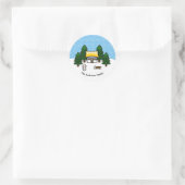Winterlandschaft - Circle Sticker (Tasche)