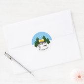 Winterlandschaft - Circle Sticker (Umschlag)
