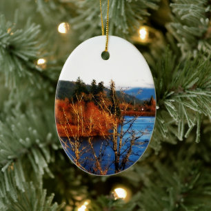 Winterlandschaft Columbia Gorge Keramikornament