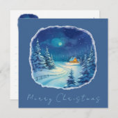 Winterlandschaft Dankeskarte (Vorne/Hinten)