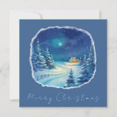 Winterlandschaft Dankeskarte (Vorderseite)