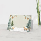 Winterlandschaft Dankeskarten – Verschneite Bäume Dankeskarte (Rückseite)