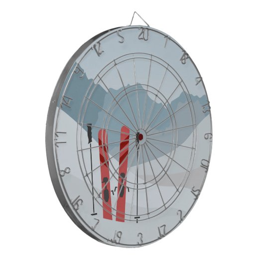Winterlandschaft Dartscheibe (Vorderseite Links)