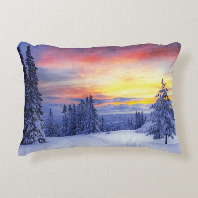 Winterlandschaft Dekokissen (Vorderseite)