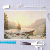 Winterlandschaft, Dekoupage Seidenpapier (Handwerk)