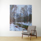 Winterlandschaft des Schneebeerwaldes Wandteppich (Beispiel)
