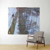 Winterlandschaft des Schneebeerwaldes Wandteppich (Beispiel (Horizontal))