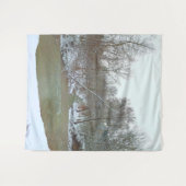 Winterlandschaft des Schneewaldes Wandteppich (Vorderseite (Horizontal))