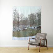 Winterlandschaft des Schneewaldes Wandteppich (Beispiel)