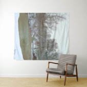 Winterlandschaft des Schneewaldes Wandteppich (Beispiel (Horizontal))