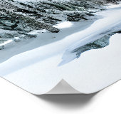 Winterlandschaft Die grünen Bäume Schneeberg Poster (Ecke)