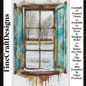 Winterlandschaft durch Holzfenster AN1 Decoupage Seidenpapier