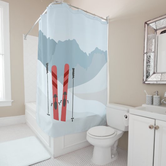 Winterlandschaft Duschvorhang (Beispiel)