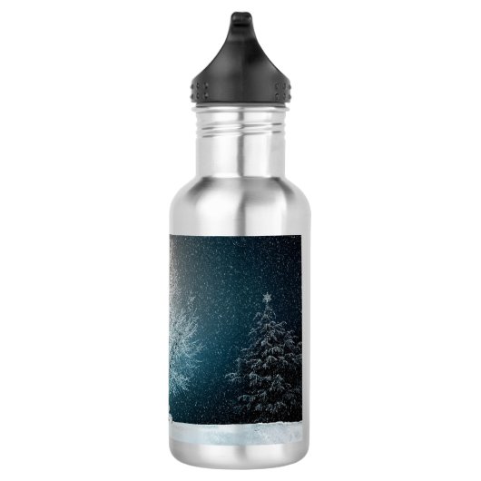 Winterlandschaft Edelstahlflasche (Rechts)