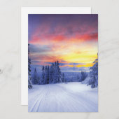 Winterlandschaft Einladung (Vorne/Hinten)