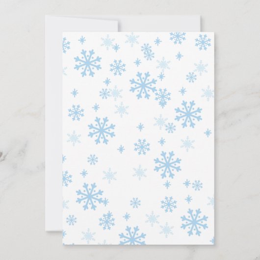 Winterlandschaft Einladung zum 1. Geburtstag (Rückseite)