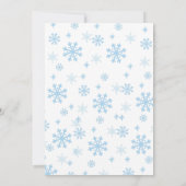 Winterlandschaft Einladung zum 1. Geburtstag (Rückseite)