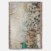 Winterlandschaft Eiszeit Skater1608 Hendrick Averc Decke (Vorderseite Vertikal)