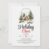 Winterlandschaft Feiertag Feier Weihnachten Einlad Einladung (Vorderseite)