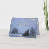 Winterlandschaft Feiertagskarte (Vorderseite)