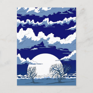 Winterlandschaft Feiertagspostkarte