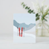 Winterlandschaft Feiertagspostkarte (Stehend Vorderseite)
