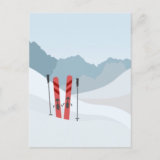 Winterlandschaft Feiertagspostkarte (Vorderseite)