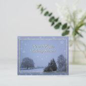 Winterlandschaft Feiertagspostkarte (Stehend Vorderseite)