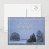 Winterlandschaft Feiertagspostkarte (Vorne/Hinten)