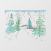 Winterlandschaft Fensteraufkleber (Blatt)