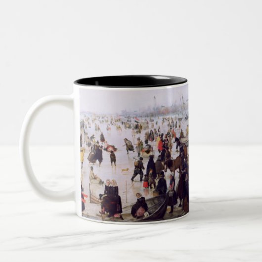 Winterlandschaft. Fine Art Christmas Geschenk Kaffeetasse (Links)