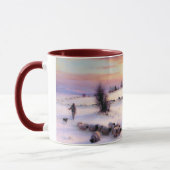 Winterlandschaft. Fine Art Christmas Geschenk Tass Tasse (Links)